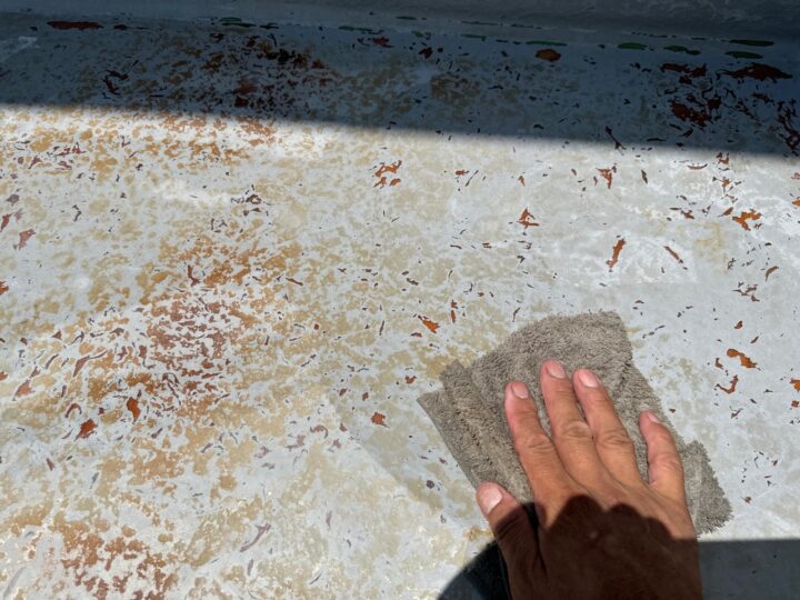 ベランダ防水 脱脂